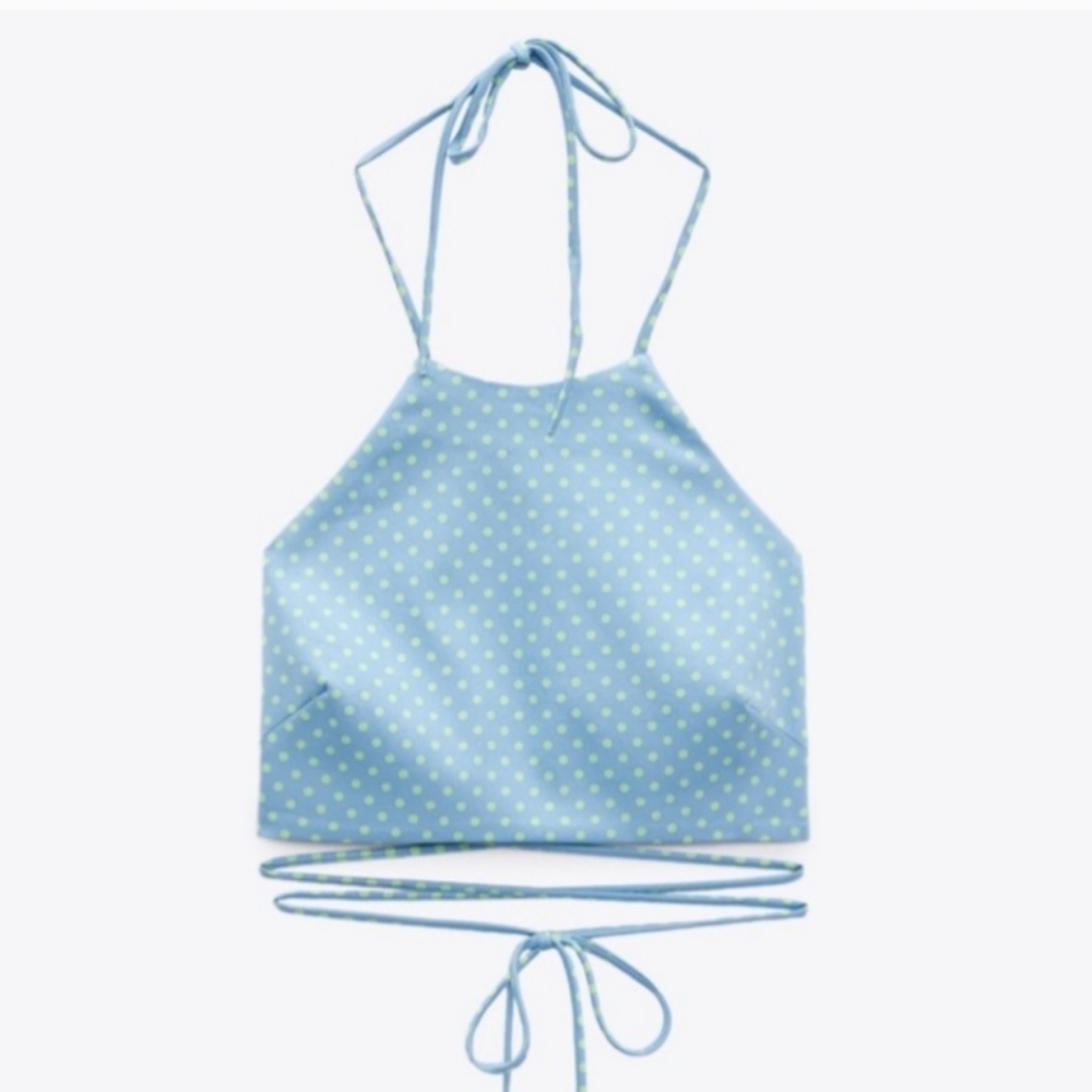 Zara NWT Cropped Halter Top